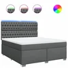 vidaXL vidaXL Box spring postelja z vzmetnico temno siva 180x200 cm blago, (21321087)