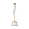 Luster na sajli LOOMIS 3xE27/15W/230V 83 cm bež/hrast