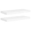 Plutajuće zidne police 2 kom bijele 60 x 23,5 x 3,8 cm MDF