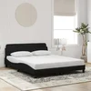 Okvir za krevet Dover crni 160x200 cm baršunasti
