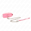 Kink Collar with Leash Pink