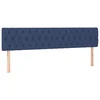 Vidaxl Posteljno vzglavje modra 200x7x78/88 cm blago