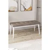Hanah Home klupa Arwen Bench, 105 cm, kapućino / bela