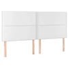 Vidaxl Vzglavje postelje belo 200x5x118/128 cm umetno usnje