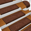 Prostirke za stepenice 10 kom 65x21x4 cm smeđe pravokutne rubove