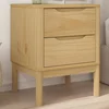 Vidaxl vidaXL FLORO Nočna omarica rjava, vosek 45x39x57 cm, masiven bor