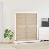 vidaXL Vrata omare 2 pcs Naravna 140.5 x 2.1 x 49.5 cm Trdna borovina