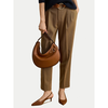 Usnjena torbica Lauren Ralph Lauren rjava barva, 431980156