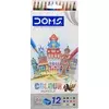 DOMS N80431 Komplet barvnih svinčnikov 12 pcs + Sharpener