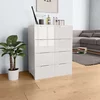 Komoda visoki sjaj bijela 60 x 35 x 80 cm od konstruiranog drva