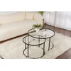 Hanah Home Klub sto-set Aurum, 60x60x39, 80x80x43cm, 2 komada, Crni