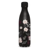 Dvojno stenska kovinska bidona 600ml - Flowery black