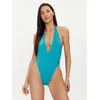 Calvin Klein Swimwear Enodelne kopalke PLUNGE, modra