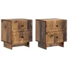 Noćni ormar s ladicama 2 pcs Staro drvo 43 x 34,5 x 47,5 cm