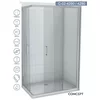 CONCEPT Tuš kabina Element, Providno staklo 6mm, Srebrni ram, 90x90x195cm