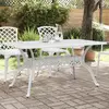 Vidaxl vidaXL Vrtna miza bela 150x90x72 cm lito aluminij