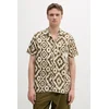 Bombažna srajca Homelane Printed S/S Relaxed Fit Shirt