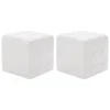 Vidaxl Tabure 2 kosa bel 30x30x30 cm umetno usnje