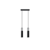 Sollux SL.0651 - Luster na sajli BORGIO 2xGU10/40W/230V beton/metal crna