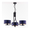 Jupiter 2099 - Luster na lancu ARTHUR 3xE27/15W/230V plava/crna