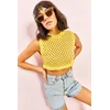 Bianco Lucci Womens Patterned Knitwear Blouse