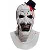 Nikcorp Klaun maska WEQNGIU Groze realistična horor latex 56-62 cm zlověstni nasmeh špičaki za Halloween cosplay tematske zabave za odrasle