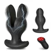 SuperLove E-Stim Expanding Vibrating Butt Plug with Remote Black