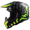 Motokros čelada LS2 MX703 C X-Force Barrier H-V črno-sivo-fluo rumena