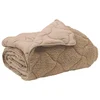 Vidaxl Poletna odeja Taupe 155 x 220 cm Mikrofibra in Teddy flis