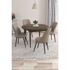 Hanah Home trpezarijski set Kea, sto i 4 stolice, ploča u dekoru drveta Baroque, kapućino tkanina Babyface