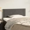 Vidaxl Posteljno vzglavje temno sivo 80x5x78/88 cm žamet