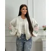 Squareonline Ženska jaknica Beige Blossom, Bela