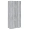 Vidaxl Garderobna omara siva sonoma 90x52x200 cm konstruiran les