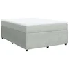 vidaXL vidaXL Box spring postelja z vzmetnico svetlo siv 140x190 cm žamet, (21309510)
