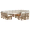 Set vanjskih sofa 13 pcs Prirodna i krema bijela Poliester
