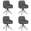 Okretne blagovaonske stolice 4 pcs Umjetna koža Siva