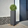 Vrtna sadilica antracit trokutasta 30x26x75 cm čelična