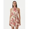 GUESS Obleka DANIELE zelena / oliva / roza / pastelno roza