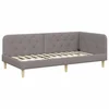 Vidaxl Kotna postelja Taupe 90 x 190 cm blago