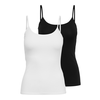 ONLY Top LOVE SINGLET 2PACK JRS, črna, bela