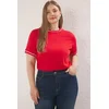 Trendyol Curve Ženska majica Tbbss25Bf00050, Crvena