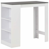 Barski stol s policom bijeli 110 x 50 x 103 cm