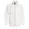 VJETROVKA S KAPULJAČOM ZIP UNISEX B&C SIROCCO BIJELA 3XL