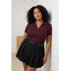Trendyol Curve Ženska bluza Tbbss22Bz0750, Ljubičasta