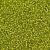 Kašaste perle (seed beads) 2 mm svetlo zelena srebrna linija