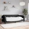 Dnevni krevet s madracem crni 90 x 200 cm od tkanine