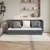 Dnevni ležaj sivi 75x190 cm od masivne borovine