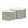 Komplet klubskih mizic Burleson 234 (Kašmir) Kašmir, 40cm, MDF plošča, Okrogla