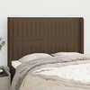 vidaXL vidaXL Vzglavje z ušesi temno rjavo 147x16x118/128 cm blago, (20952883)