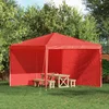 Zid šatora za zabavu 2 pcs Crvena 300 x 195 cm PE i čelik